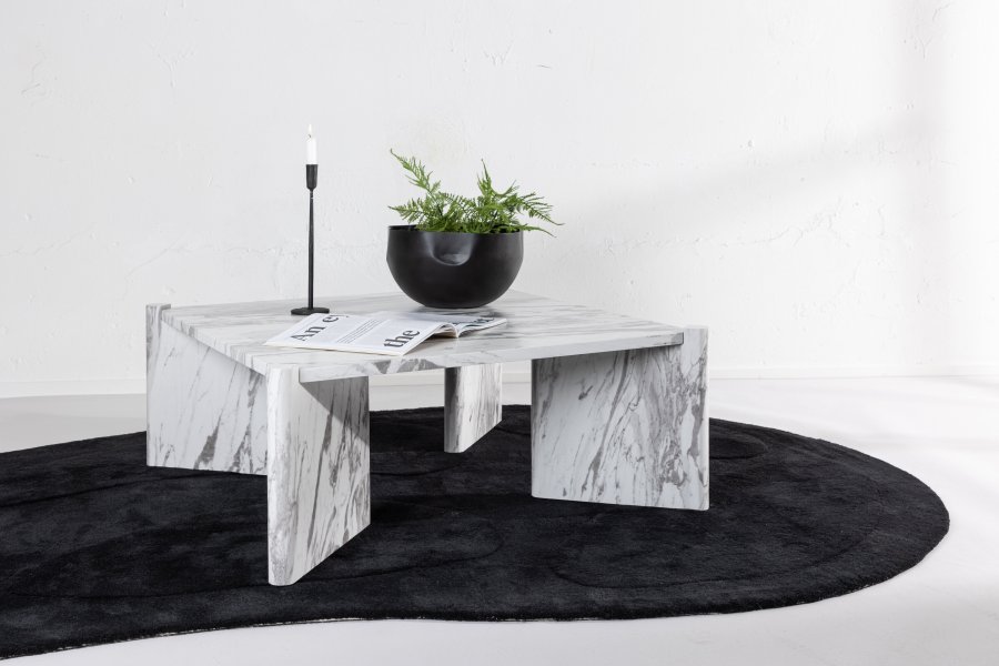 VENTURE DESIGN Rogaland Sofabord Rogaland Sofabord - Hvit Marmor Look / MDF