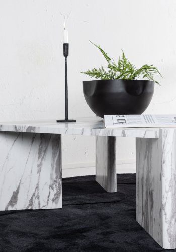 VENTURE DESIGN Rogaland Sofabord Rogaland Sofabord - Hvit Marmor Look / MDF