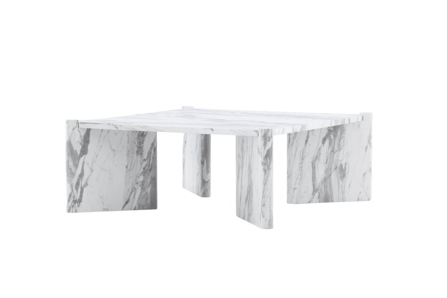 VENTURE DESIGN Rogaland Sofabord Rogaland Sofabord - Hvit Marmor Look / MDF