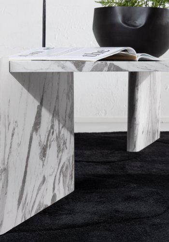 VENTURE DESIGN Rogaland Sofabord Rogaland Sofabord - Hvit Marmor Look / MDF