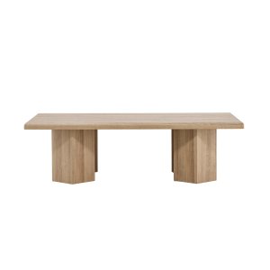 VENTURE DESIGN Lillehammer soffbord, rektangulrt - naturlig MDF-fanr (140x80)