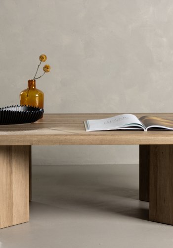 VENTURE DESIGN Lillehammer salongbord, rektangulrt - naturlig MDF finer (140x80)