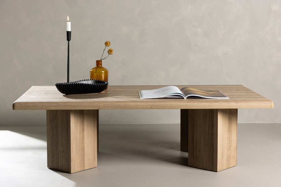 VENTURE DESIGN Lillehammer salongbord, rektangulrt - naturlig MDF finer (140x80)