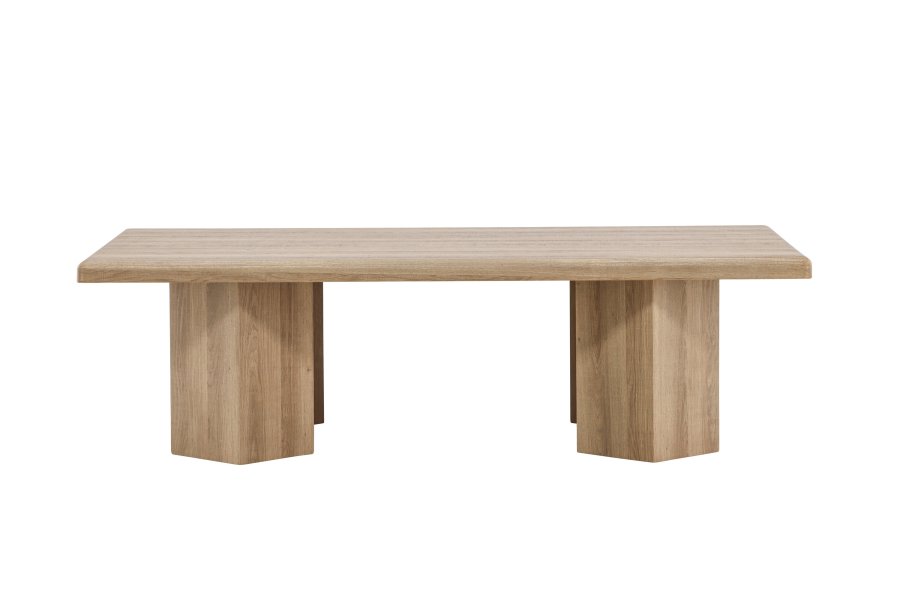 VENTURE DESIGN Lillehammer salongbord, rektangulrt - naturlig MDF finer (140x80)