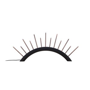 VENTURE DESIGN Björnrike bordslampa - kopparmetall och svart MDF