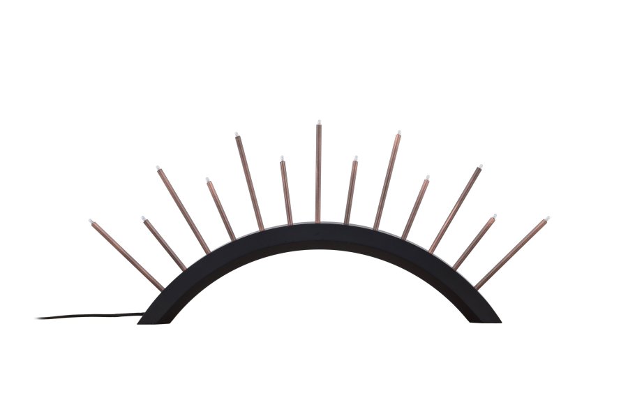 VENTURE DESIGN Björnrike Tischleuchte - Kupfermetall und schwarzes MDF