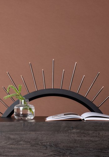 VENTURE DESIGN Björnrike Tischleuchte - Kupfermetall und schwarzes MDF