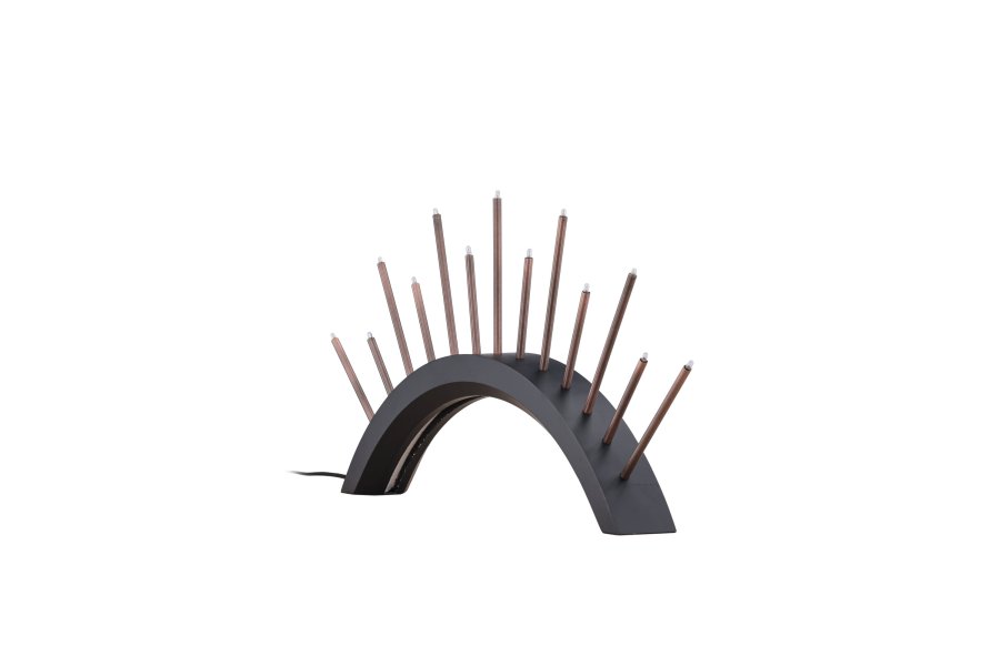 VENTURE DESIGN Björnrike Tischleuchte - Kupfermetall und schwarzes MDF