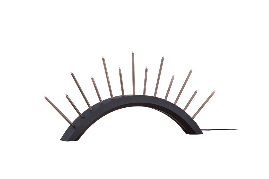 VENTURE DESIGN Björnrike Tischleuchte - Kupfermetall und schwarzes MDF