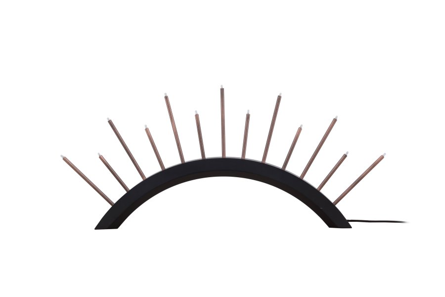 VENTURE DESIGN Björnrike Tischleuchte - Kupfermetall und schwarzes MDF