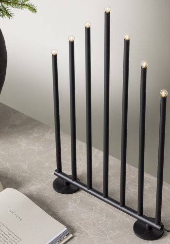 VENTURE DESIGN Björnfjället bordlampe, m. demping - matt sort stl (50cm)