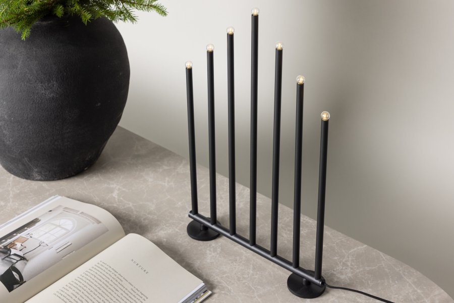 VENTURE DESIGN Björnfjället bordlampe, m. demping - matt sort stl (50cm)