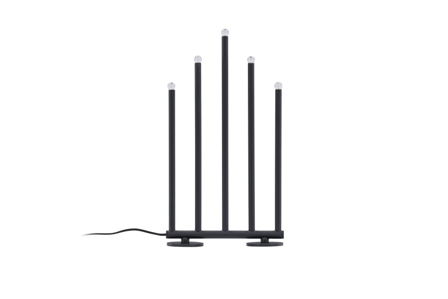 VENTURE DESIGN Björnfjället Tischleuchte, mit Dimmfunktion – mattschwarzer Stahl (40 cm)