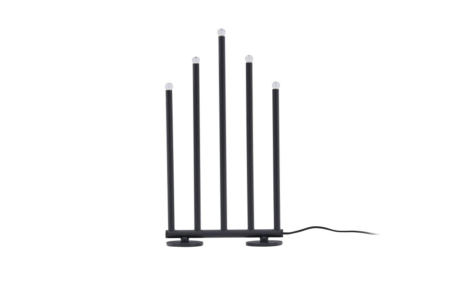 VENTURE DESIGN Björnfjället Tischleuchte, mit Dimmfunktion – mattschwarzer Stahl (40 cm)