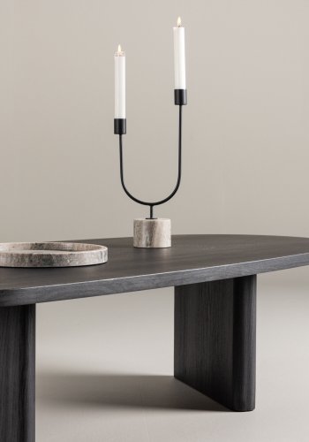 VENTURE DESIGN Grönvik Couchtisch – schwarzes MDF (130x65)