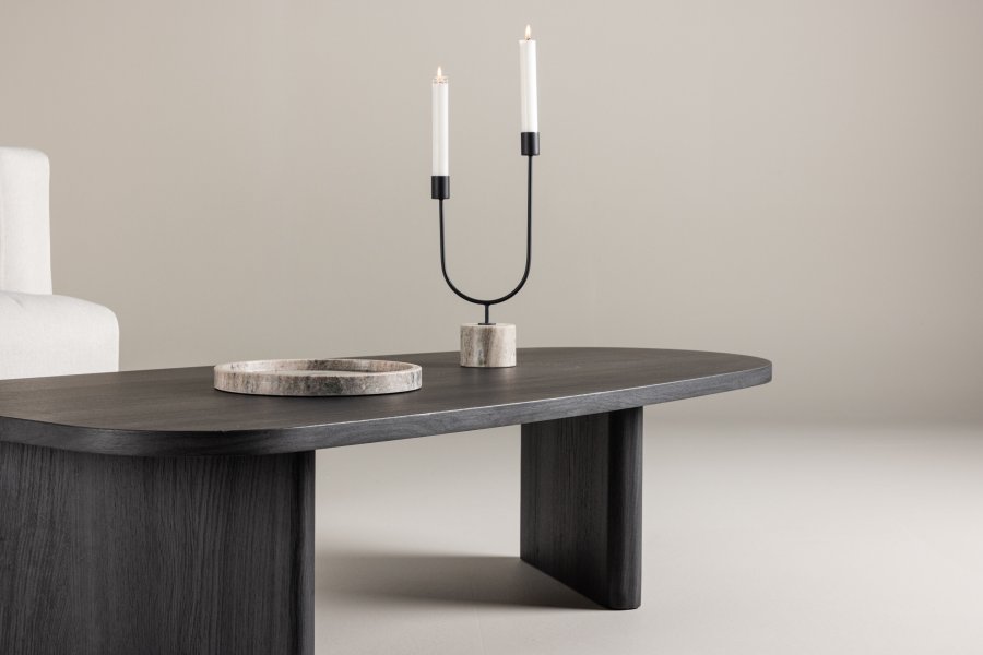 VENTURE DESIGN Grönvik Couchtisch – schwarzes MDF (130x65)