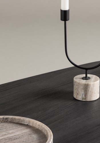 VENTURE DESIGN Grönvik Couchtisch – schwarzes MDF (130x65)