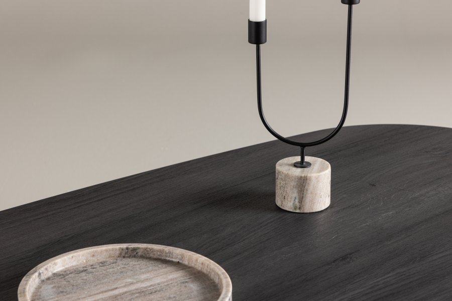 VENTURE DESIGN Grönvik Couchtisch – schwarzes MDF (130x65)