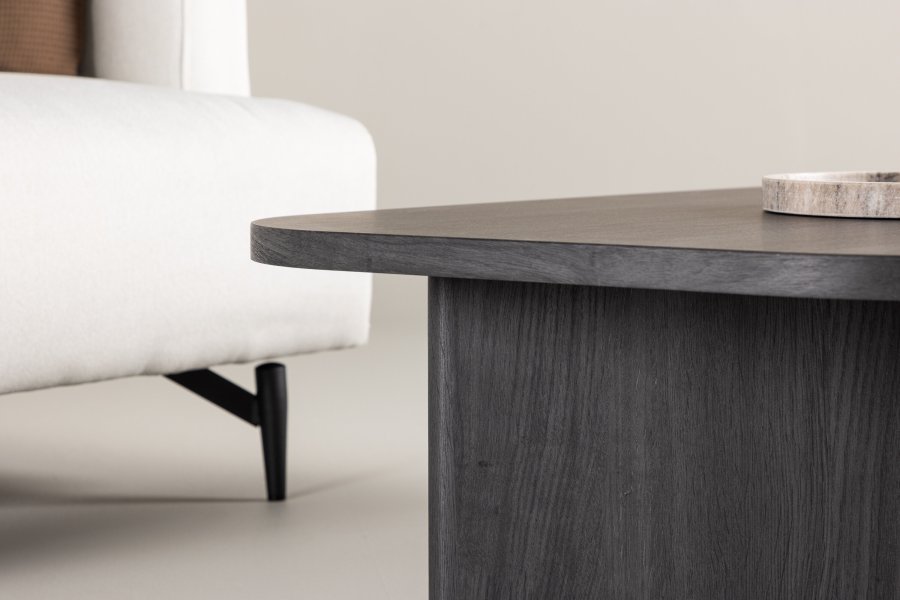 VENTURE DESIGN Grönvik Couchtisch – schwarzes MDF (130x65)