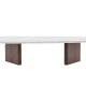 VENTURE DESIGN Grönvik Couchtisch – hellgraue Betonoptik und Mocca-MDF (130x65)