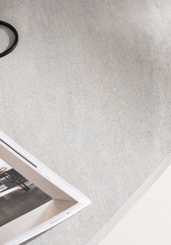 VENTURE DESIGN Grönvik Couchtisch – hellgraue Betonoptik und Mocca-MDF (130x65)