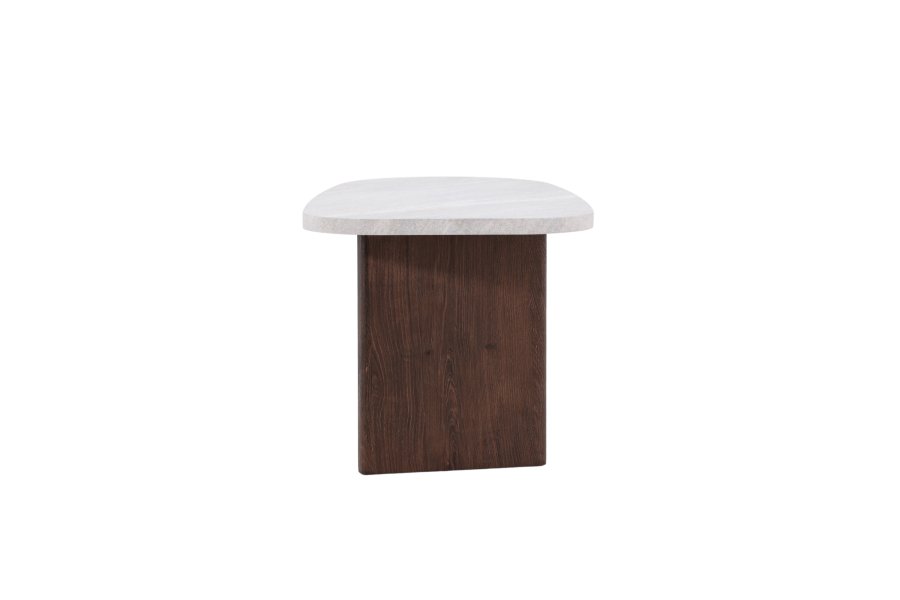 VENTURE DESIGN Grönvik sidebord - lysegr betonglook og mocca MDF (70x45)
