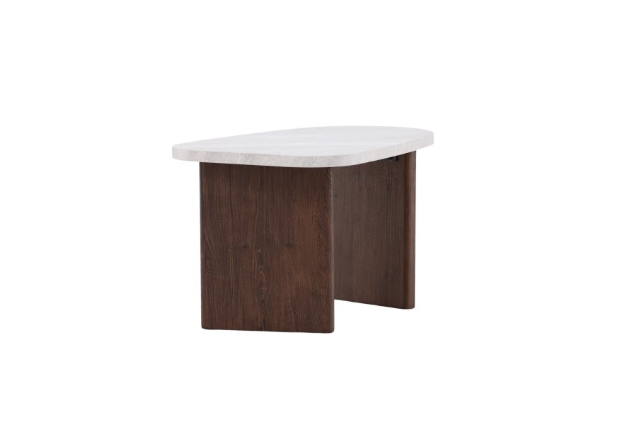 VENTURE DESIGN Grönvik sidebord - lysegr betonglook og mocca MDF (70x45)