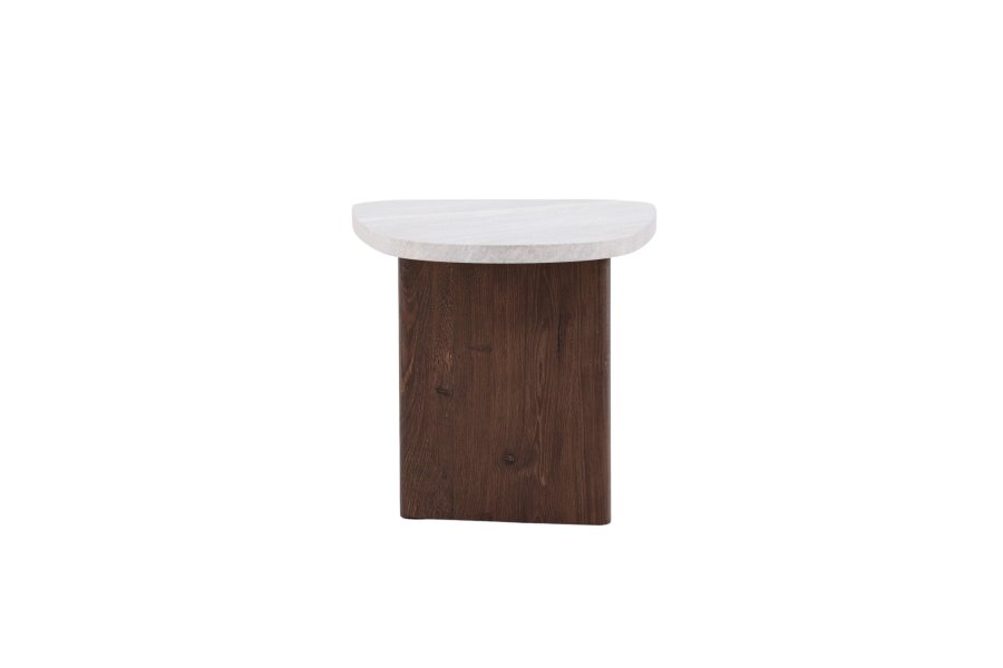 VENTURE DESIGN Grönvik sidebord - lysegr betonglook og mocca MDF (70x45)