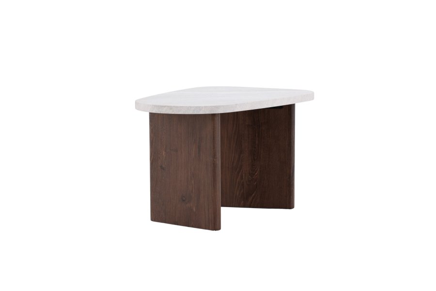 VENTURE DESIGN Grönvik sidebord - lysegr betonglook og mocca MDF (70x45)