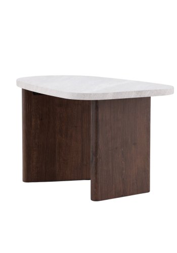 VENTURE DESIGN Grönvik sidebord - lysegr betonglook og mocca MDF (70x45)