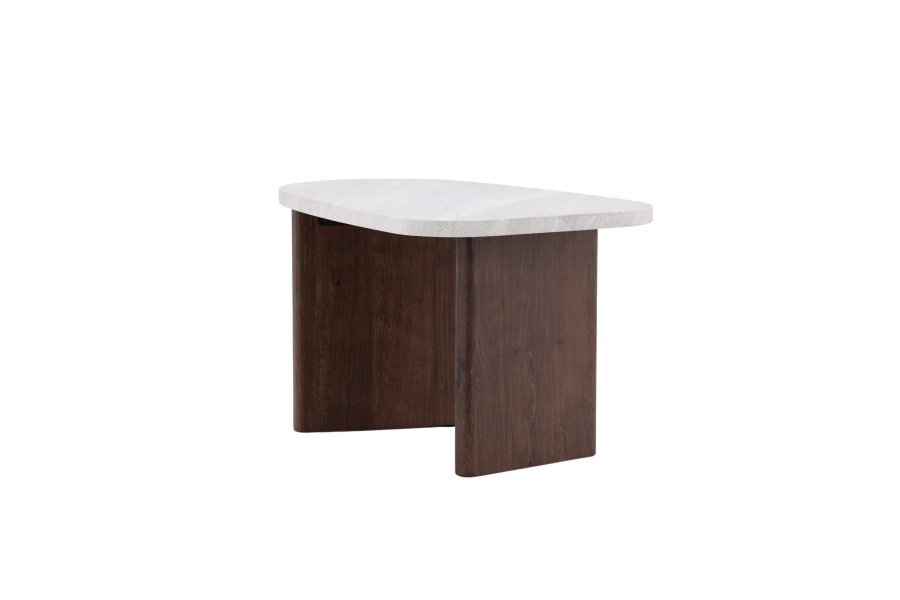 VENTURE DESIGN Grönvik sidebord - lysegr betonglook og mocca MDF (70x45)