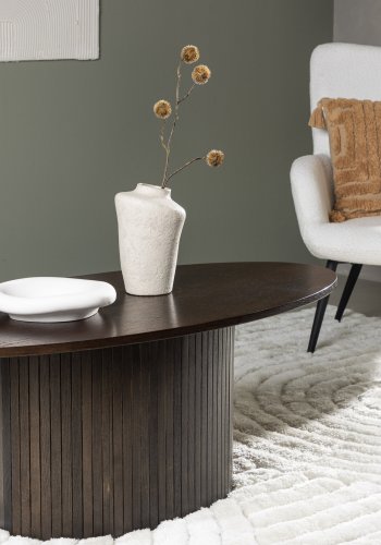 VENTURE DESIGN Bianca Sofabord Bianca Oval Sofabord - / Mocca