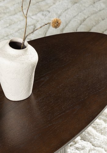 VENTURE DESIGN Bianca Sofabord Bianca Oval Sofabord - / Mocca