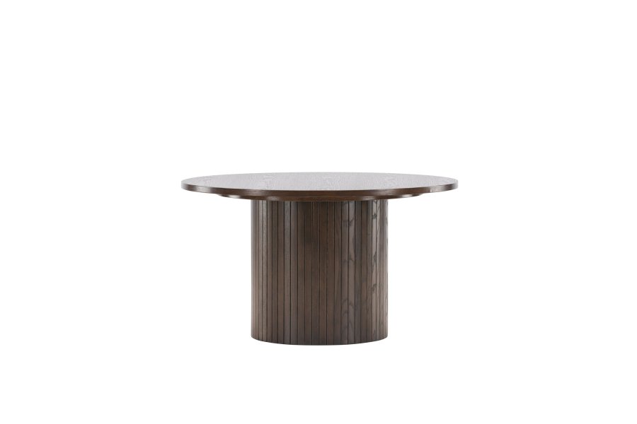 VENTURE DESIGN Bianca Couchtisch, rund – Mokkafurnier (80)