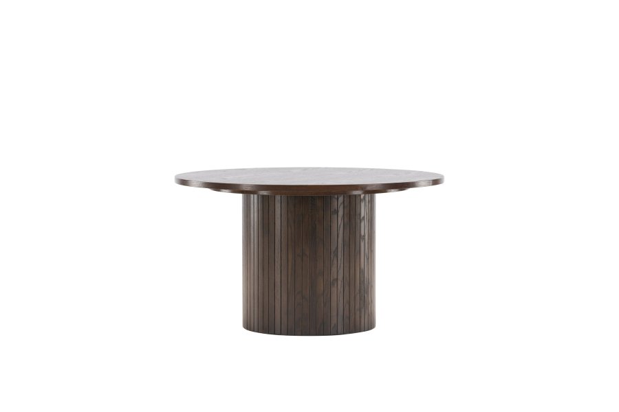 VENTURE DESIGN Bianca Couchtisch, rund – Mokkafurnier (80)