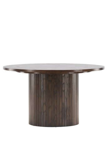 VENTURE DESIGN Bianca Couchtisch, rund – Mokkafurnier (80)