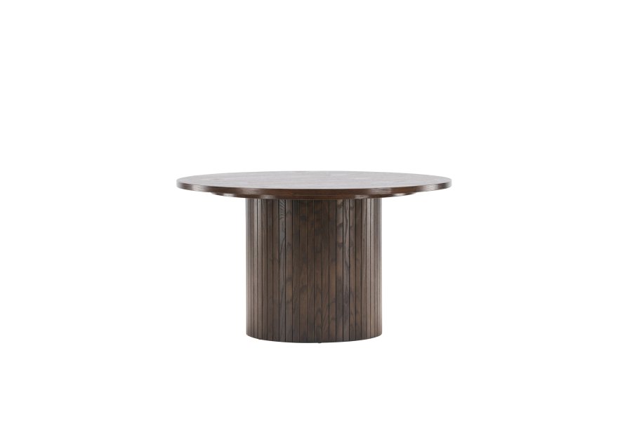 VENTURE DESIGN Bianca Couchtisch, rund – Mokkafurnier (80)