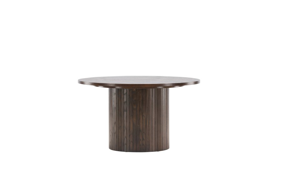 VENTURE DESIGN Bianca Couchtisch, rund – Mokkafurnier (80)