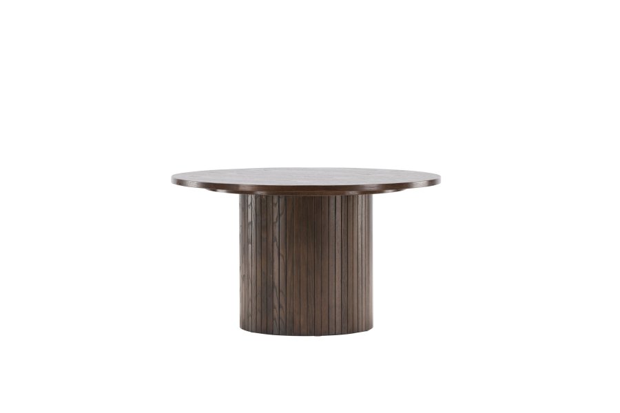 VENTURE DESIGN Bianca Couchtisch, rund – Mokkafurnier (80)