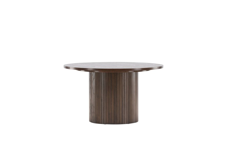 VENTURE DESIGN Bianca Couchtisch, rund – Mokkafurnier (80)