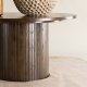 VENTURE DESIGN Bianca Couchtisch, rund – Mokkafurnier (80)