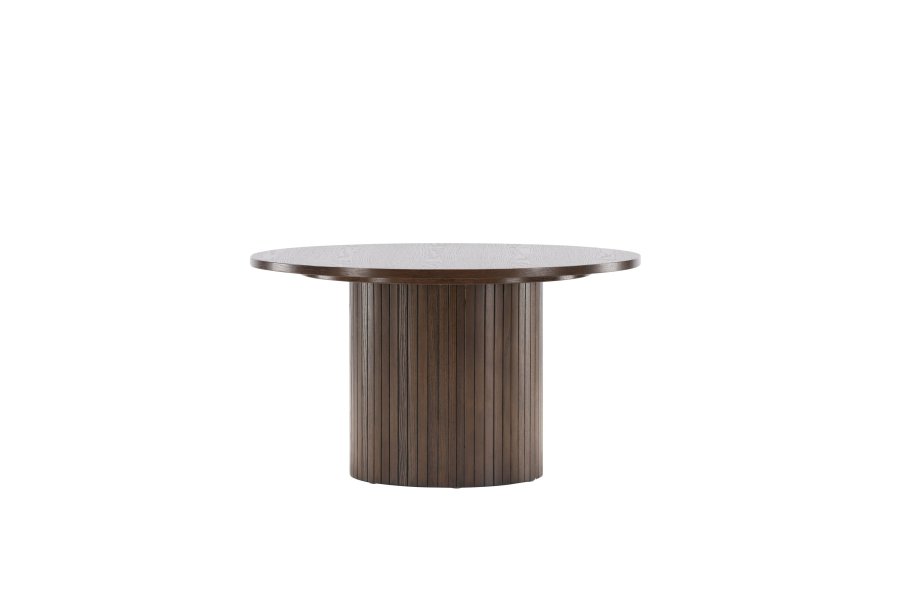 VENTURE DESIGN Bianca Couchtisch, rund – Mokkafurnier (80)