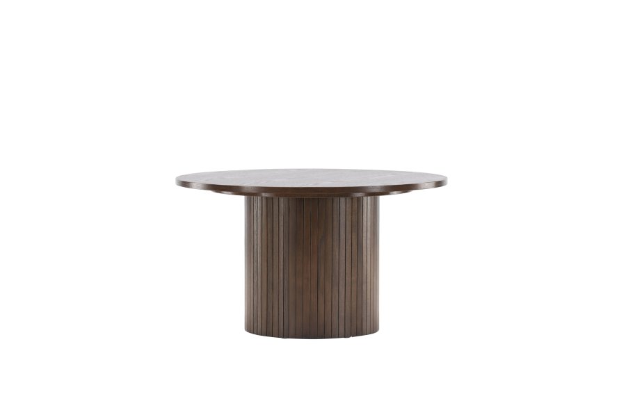 VENTURE DESIGN Bianca Couchtisch, rund – Mokkafurnier (80)