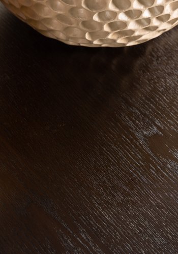 VENTURE DESIGN Bianca Couchtisch, rund – Mokkafurnier (80)