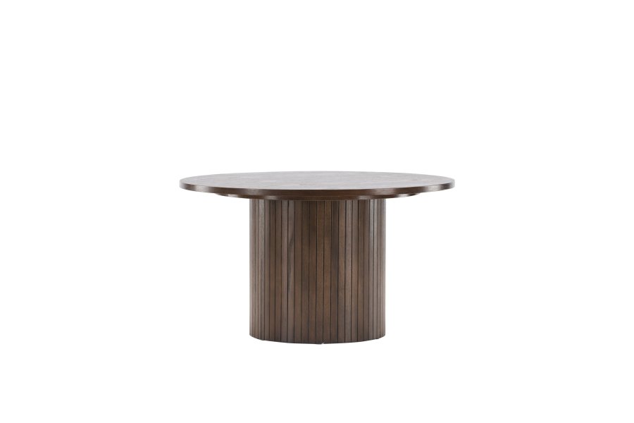 VENTURE DESIGN Bianca Couchtisch, rund – Mokkafurnier (80)