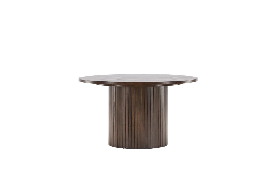 VENTURE DESIGN Bianca Couchtisch, rund – Mokkafurnier (80)