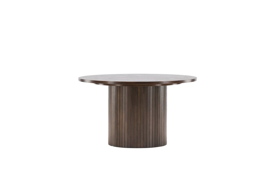 VENTURE DESIGN Bianca Couchtisch, rund – Mokkafurnier (80)