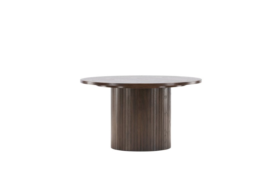 VENTURE DESIGN Bianca Couchtisch, rund – Mokkafurnier (80)