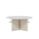 VENTURE DESIGN lesund salongbord, m. hylle, rund - beige marmorlook MDF (85)