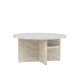 VENTURE DESIGN lesund salongbord, m. hylle, rund - beige marmorlook MDF (85)